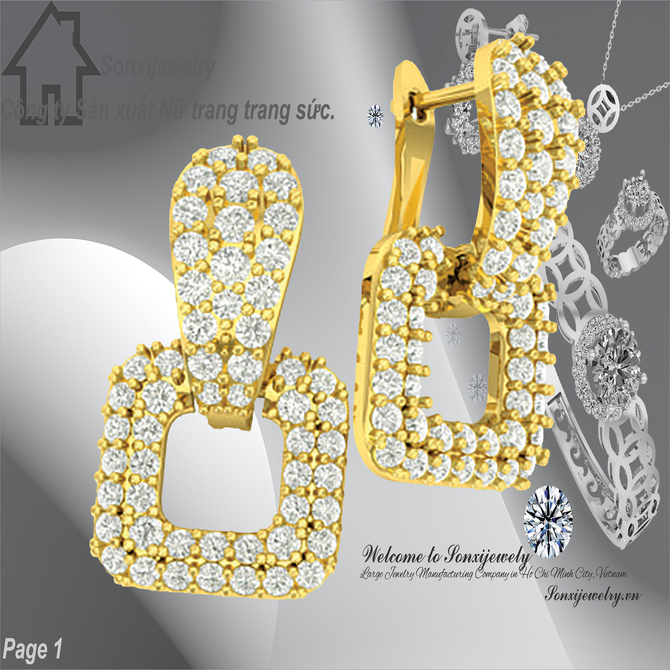 BÔNG TAI XI MẠ MẪU ĐẸP 1
