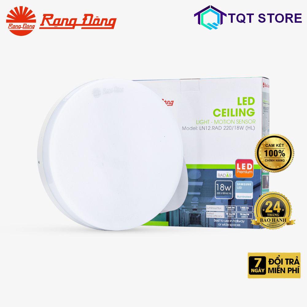 [Có bảo hành] Đèn LED ốp trần tròn cảm ứng chuyển động - ánh sáng Model: LN12.RAD 220/18W