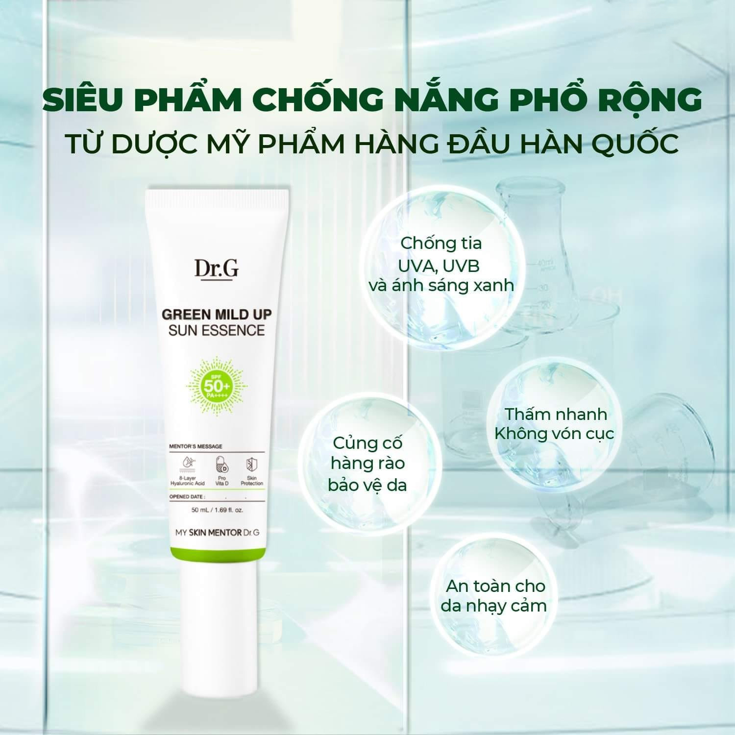 Kem Chống Nắng Dr.G Green Mild Up Sun Essence 50ml