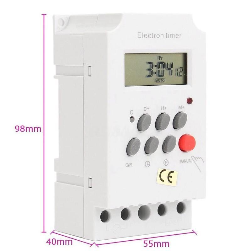 Timer hẹn giờ điện tử công suất lớn chuẩn 25A KG316T-II chính hãng