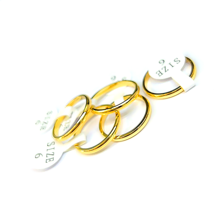 Nhẫn titan nữ bảng mỏng bo tròn ver5 WNH569