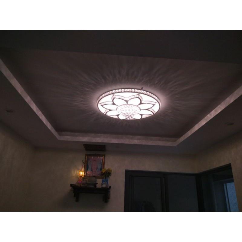 Đèn Ốp Trần Mâm Tròn 8 Cánh Hoa Sen-Tặng Kèm điều khiển hq highting