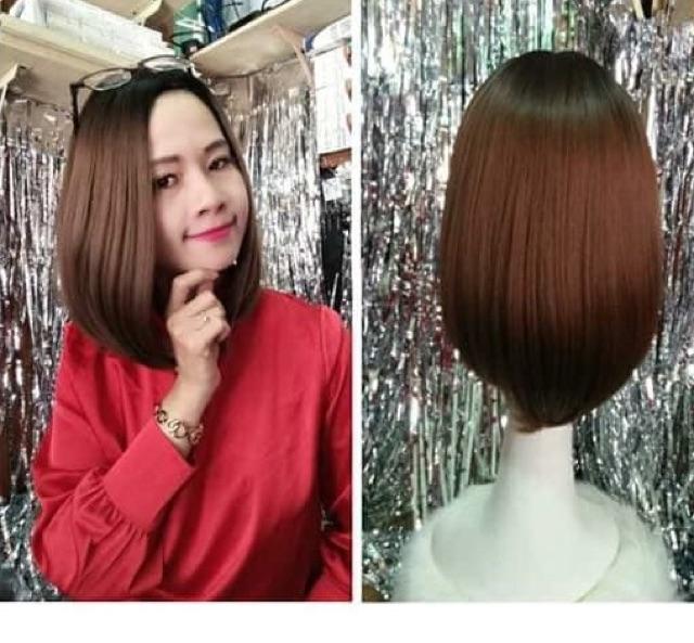 Tóc 2 mái cúp,tóc ngôi lệch 4/6 cao cấp- tặng lưới chùm tóc