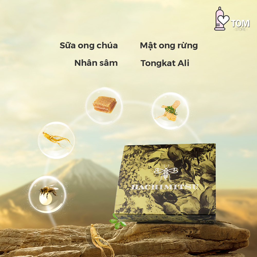 Bộ 5 gói tinh chất mật ong tăng cường sức khoẻ nam giới Hachimitsu | Gói 20g
