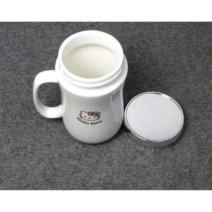 Cốc sứ nắp tráng gương giữ nhiệt