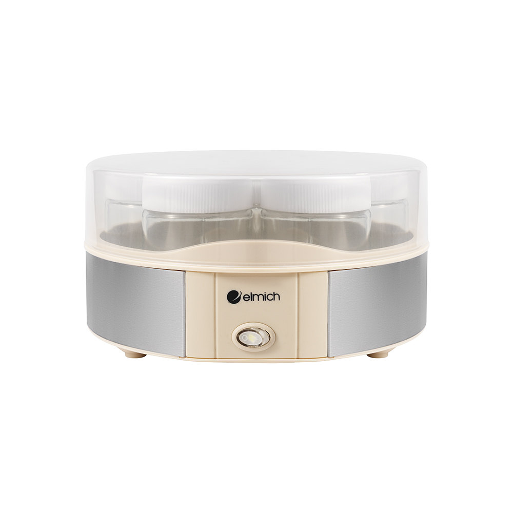 Máy Làm Sữa Chua Elmich YME0298 15W, Hàng Chính Hãng, Điều Khiển Cơ, 7 Hũ Thủy Tinh 200ml - JoyMall