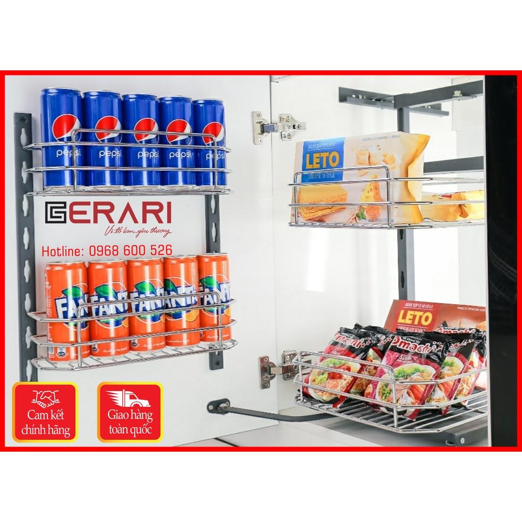 Tủ kho Inox bóng cao cấp dạng nan 4 tầng cánh mở mã GK3.445 thương hiệu Gerari