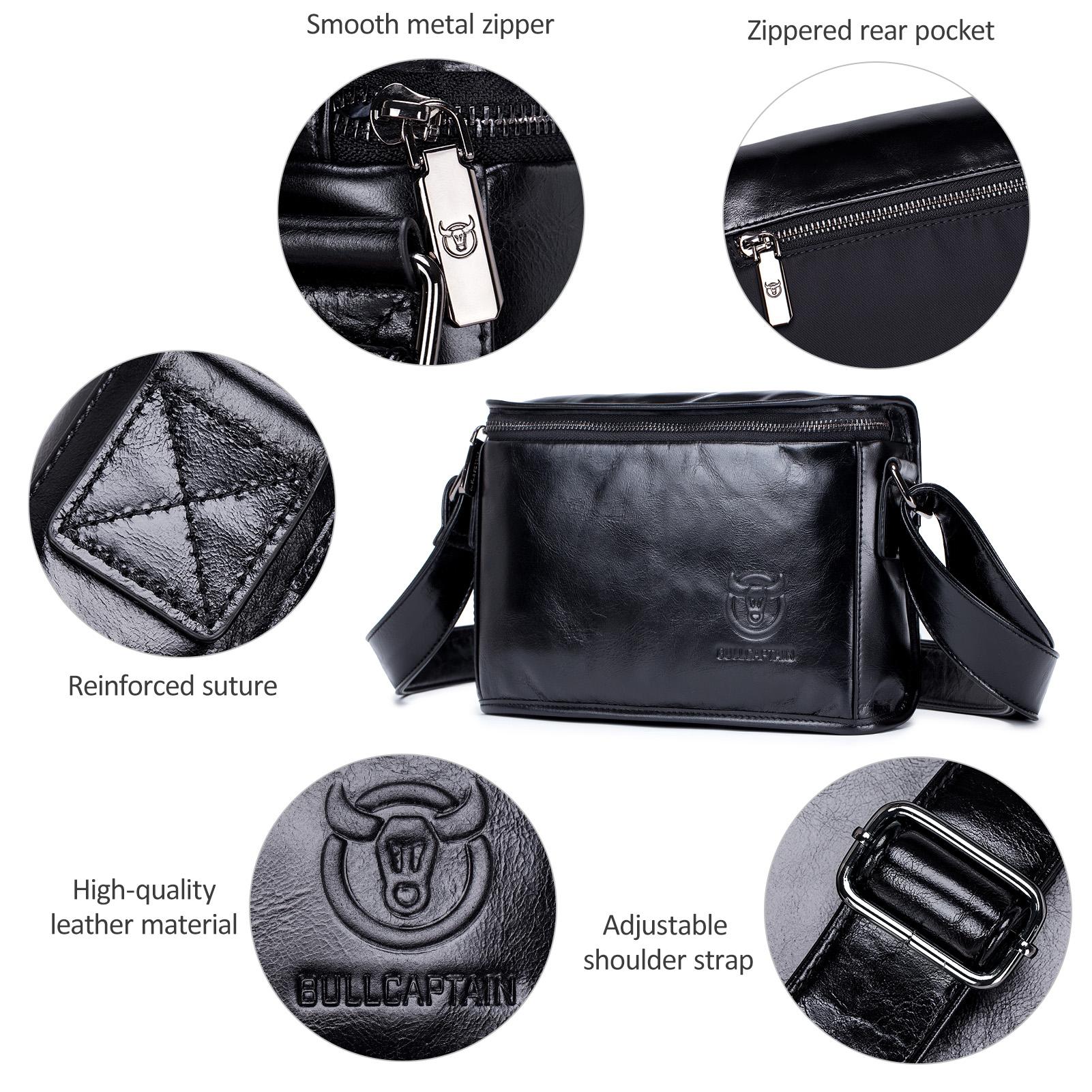 Túi Da Đeo Chéo Nam Sành Điệu Nằm Ngang Dành Cho Dân Công Sở Học Sinh Sinh Viên Bullcaptain