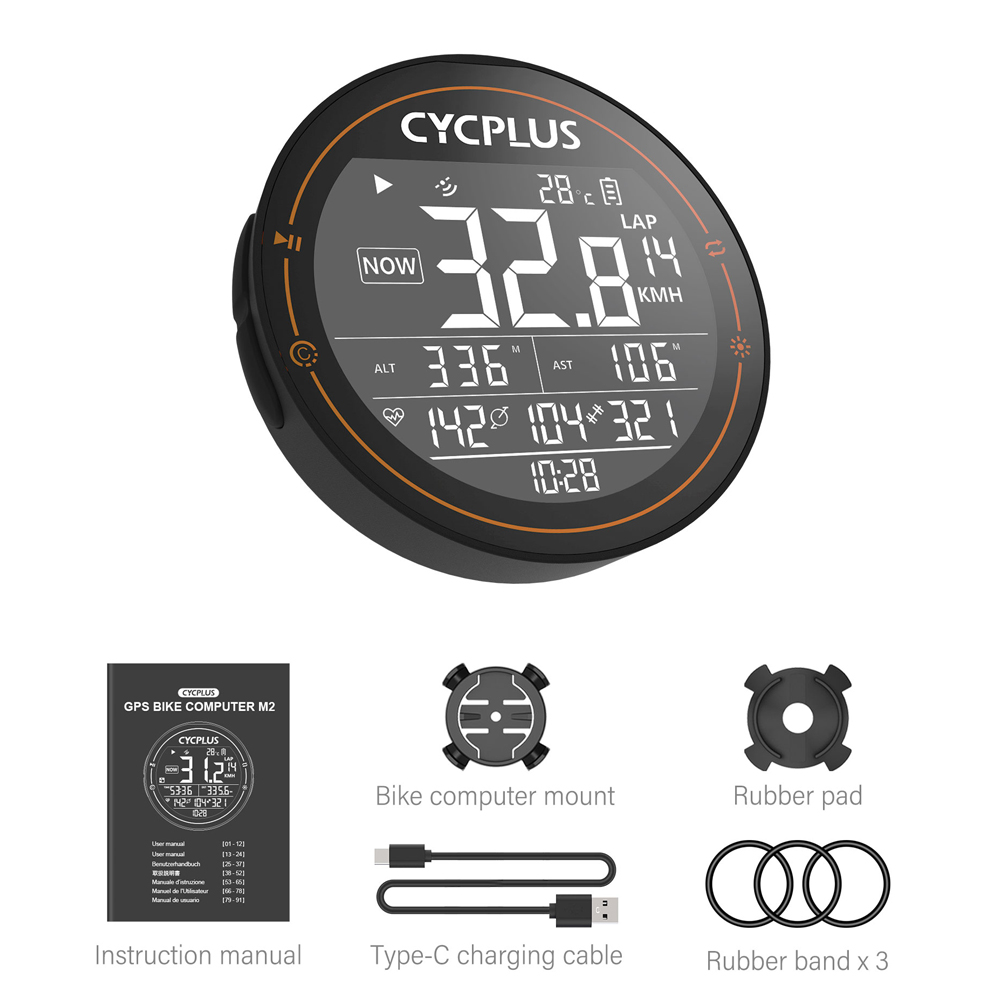 Máy Đo Tốc Độ Gps Bt Ant Chống Nước Với Cảm Biến Nhịp Tim Màn Hình Nhịp Tim Không Dây Cycplus