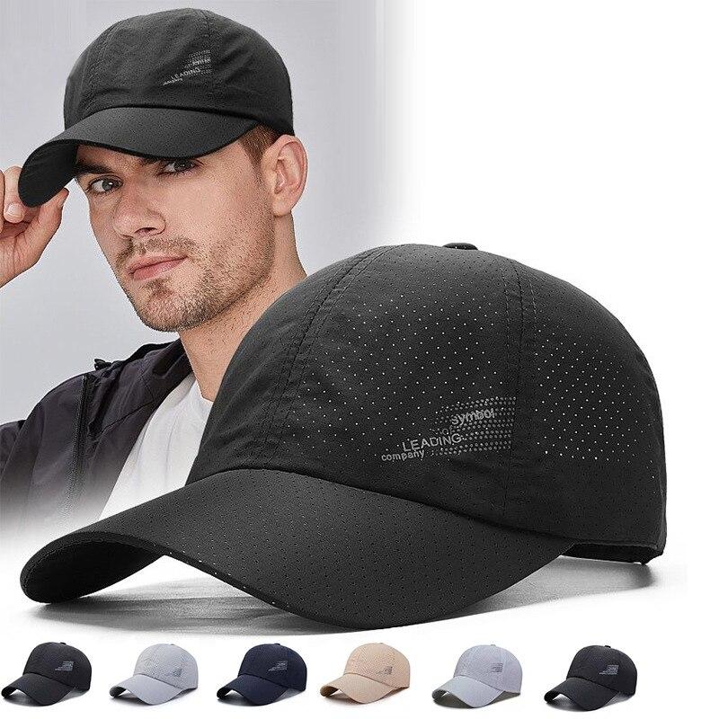 Mùa Hè Ngoài Trời Nón Thể Thao Golf Câu Cá Nón Nhanh Khô Hat Có Thể Điều Chỉnh Unisex Mũ Bóng Chày Dành Cho Nữ Color: Navy