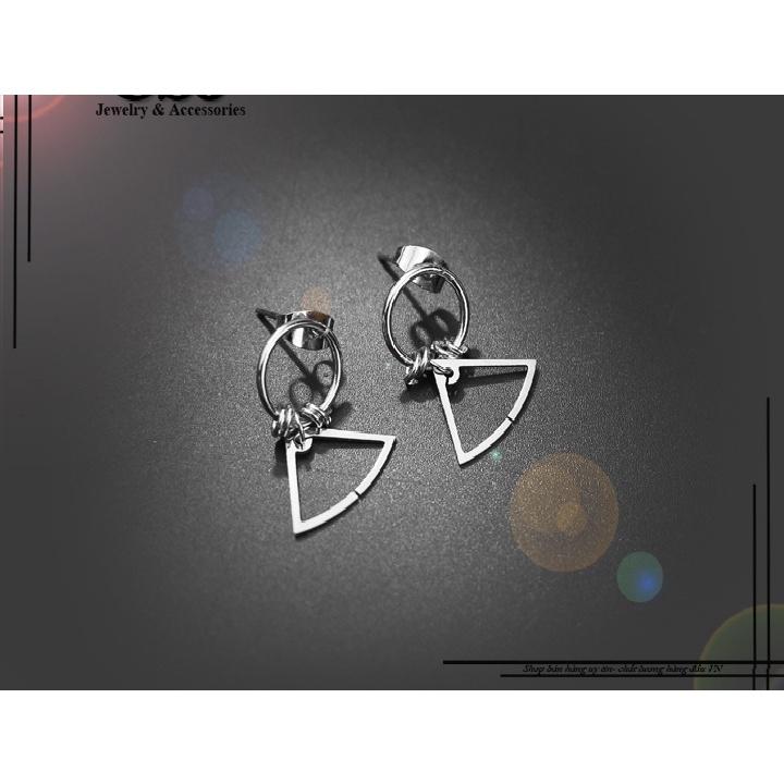 BÔNG TAI NỮ INOX THỜI TRANG VÒNG TRÒN ĐẸP THÉP KHÔNG GỈ