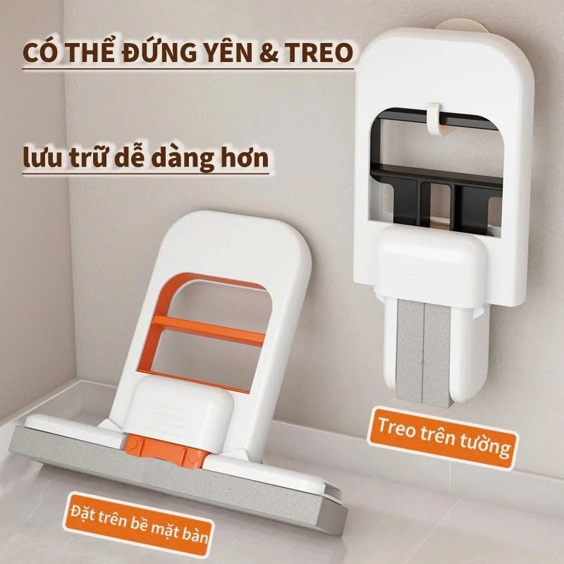 Cây Lau Bàn Bếp Tự Vắt Thông Minh Mini GẤP GỌN Cây Lau Tự Vắt GẤP GỌN MINI, Bọt Biển Siêu Thấm Hút Đa Năng