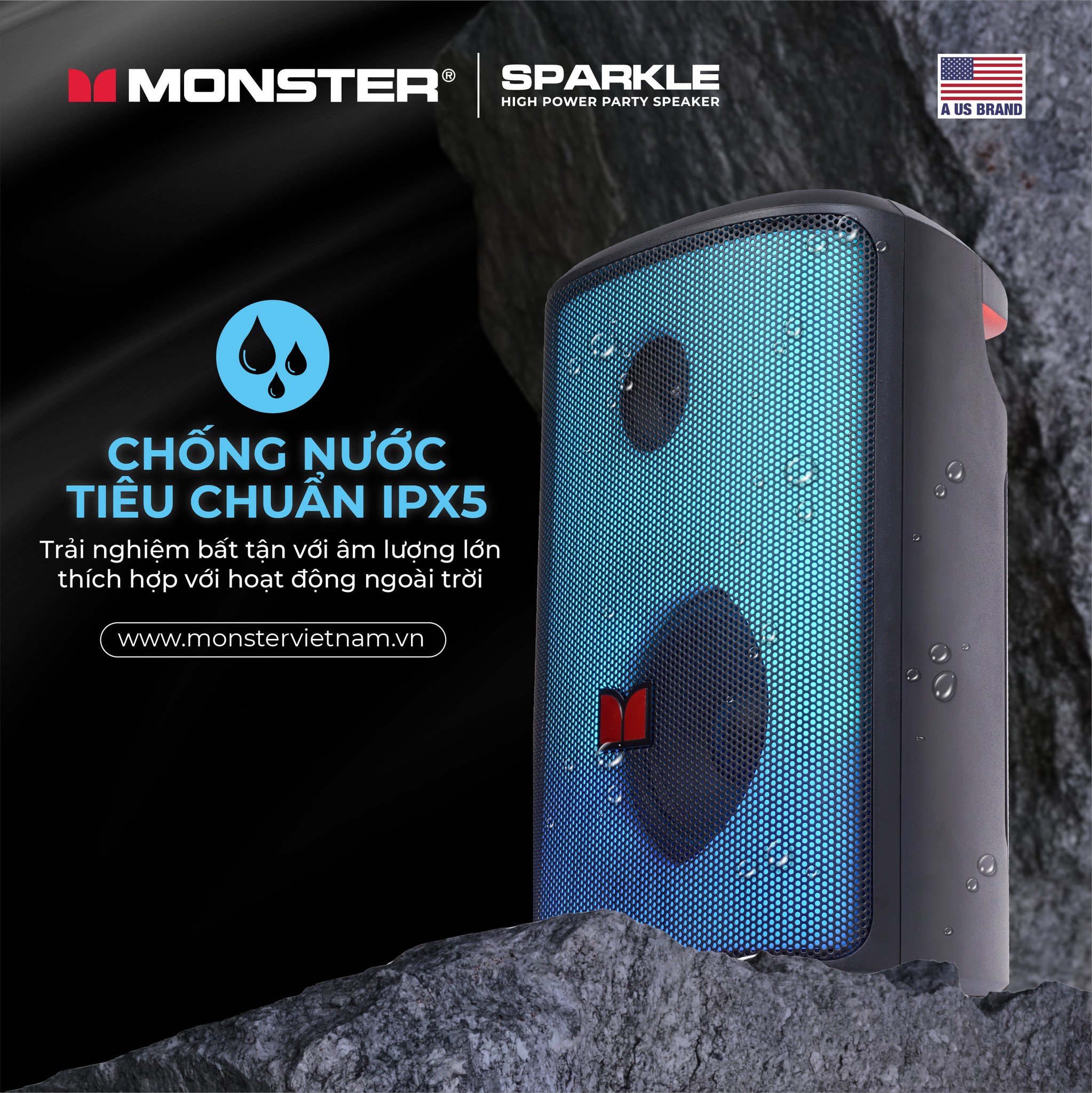 Loa Bluetooth Monster Sparkle (Thời lượng pin 12 giờ) - Hàng chính hãng