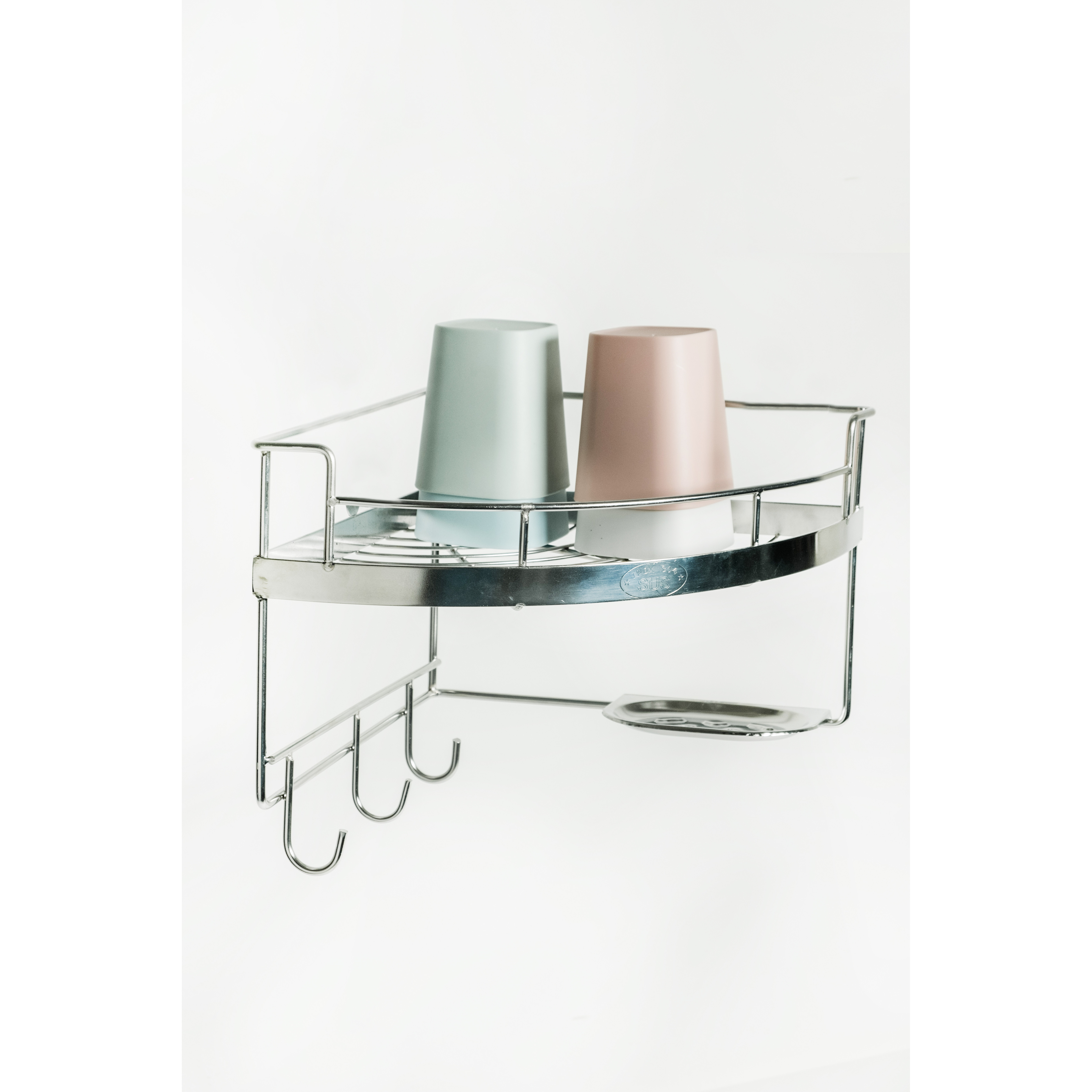 Kệ góc phòng tắm treo tường inox cao cấp sus304 không gỉ sét 1 tầng