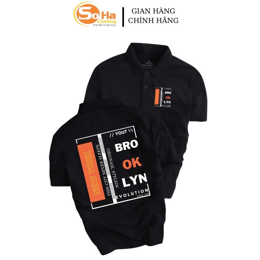 Áo POLO nam cổ bẻ BLOOKYN EVLS vải cá sấu dệt kim xuất xịn,chuẩn form, sang trọng ,thanh lịch - SOHA CLOTHING