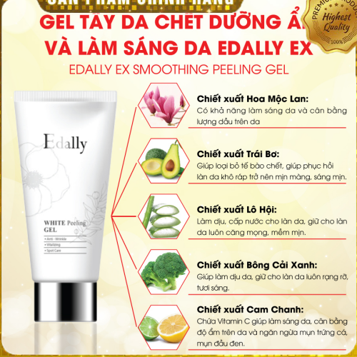 Gel tẩy da chết dưỡng ẩm và làm sáng da Edally Hàn Quốc  - Smoothing Peeling Gel