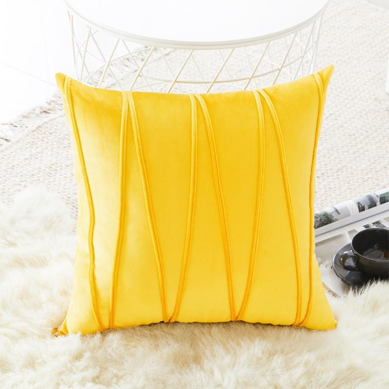 Gối Tựa Lưng Sofa Trang Trí Nhung Dập Sọc Ziczac PA9637