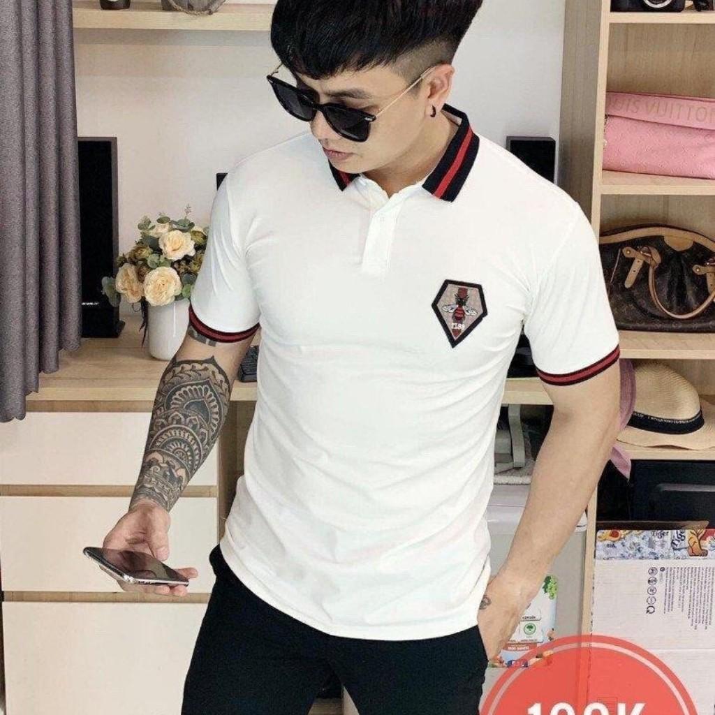 Hình ảnh Áo Thun Nam Viền Cổ Và Tay GH03 Thời Trang Top Fashion Shop Chất Liệu Thun Thoáng Mát Thấm Hút Mồ Hôi Tốt