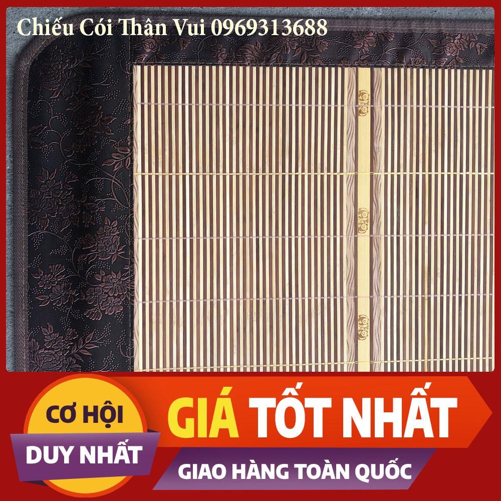 Chiếu Trúc In Gấu Chiếu Lót Lụa kích thước 1m5/1m6/1m8