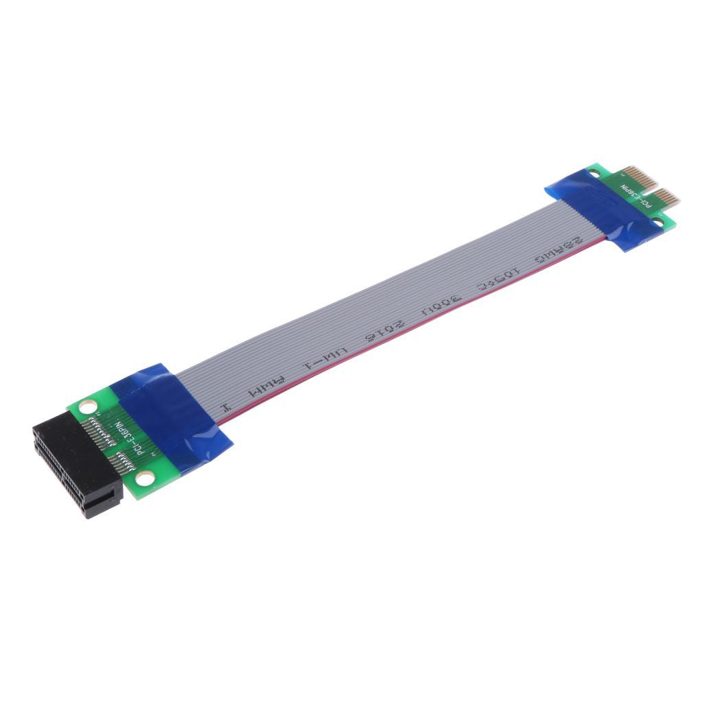 PCI-E 1X to X1 Female Slot Riser Card Extender Ribbon Flex Conversion 15CM