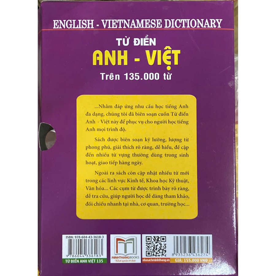 Từ Điển Anh - Việt Trên 135.000 Từ (Bìa cứng)