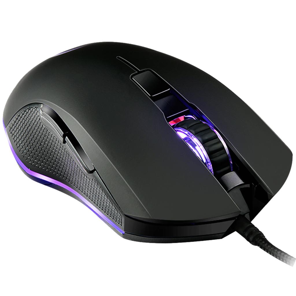7 Buttons Wired Gaming Mouse with Wolf Patten Colorful Breathing Lights