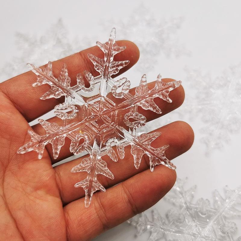 Bông tuyết làm từ acrylic trong suốt trang trí cây thông giáng sinh