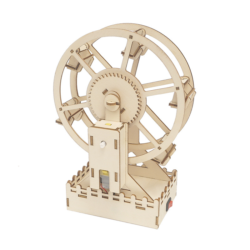 Đồ Chơi Gỗ Mô Hình Vòng Đu Quay Mặt Trời, Đồ Chơi Thí Nghiệm DIY WOOD STEAM Cho Bé, Đồ Chơi Lắp Ghép Vòng Đu Quay Bằng Gỗ-Chính Hãng BABYBOSS + Tặng Kèm Tranh Ghép Bằng Gỗ