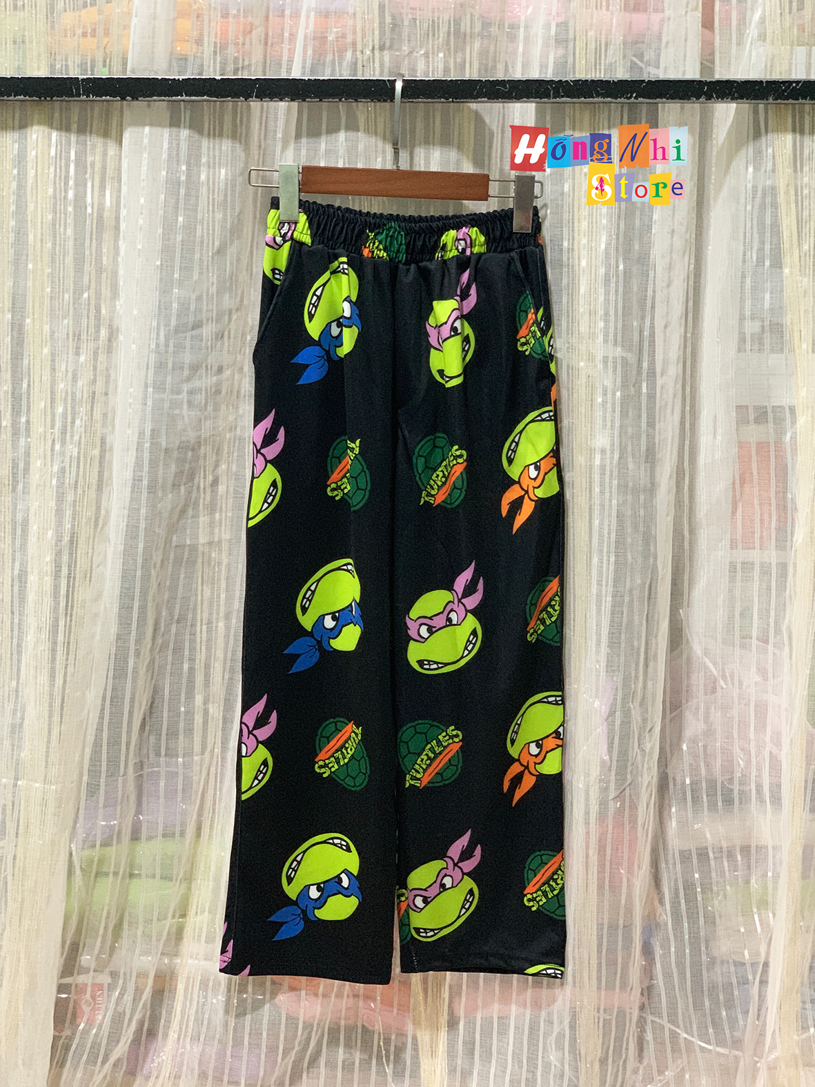 Quần Cartoon Pant Unisex, Quần Hoạt Hình Lửng Ống Rộng Lưng Thun - MM