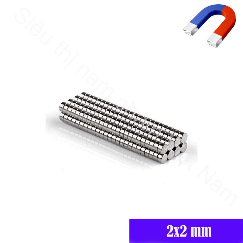 Nam Châm 2x2mm Tròn đường kính 2mm