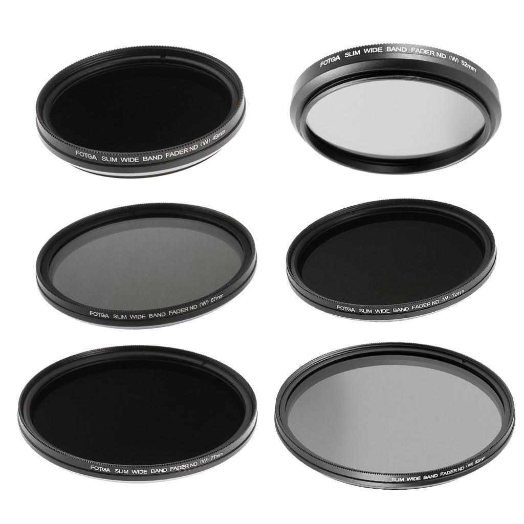 49-82mm ND2-ND400 Fader Variable Adjustable ND Neutral Density Filter 49mm