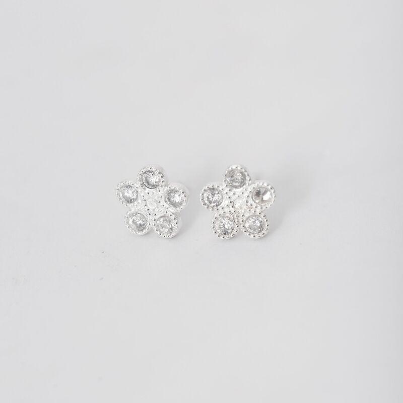 Bông tai Bling It bông hoa bạc đính đá BIBT462