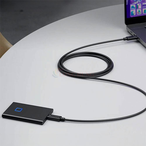 Cáp USB Type-C to Type-C HyperDrive Thunderbolt 4 PD 100W 2m HDTB4AC2GL - Hàng chính hãng