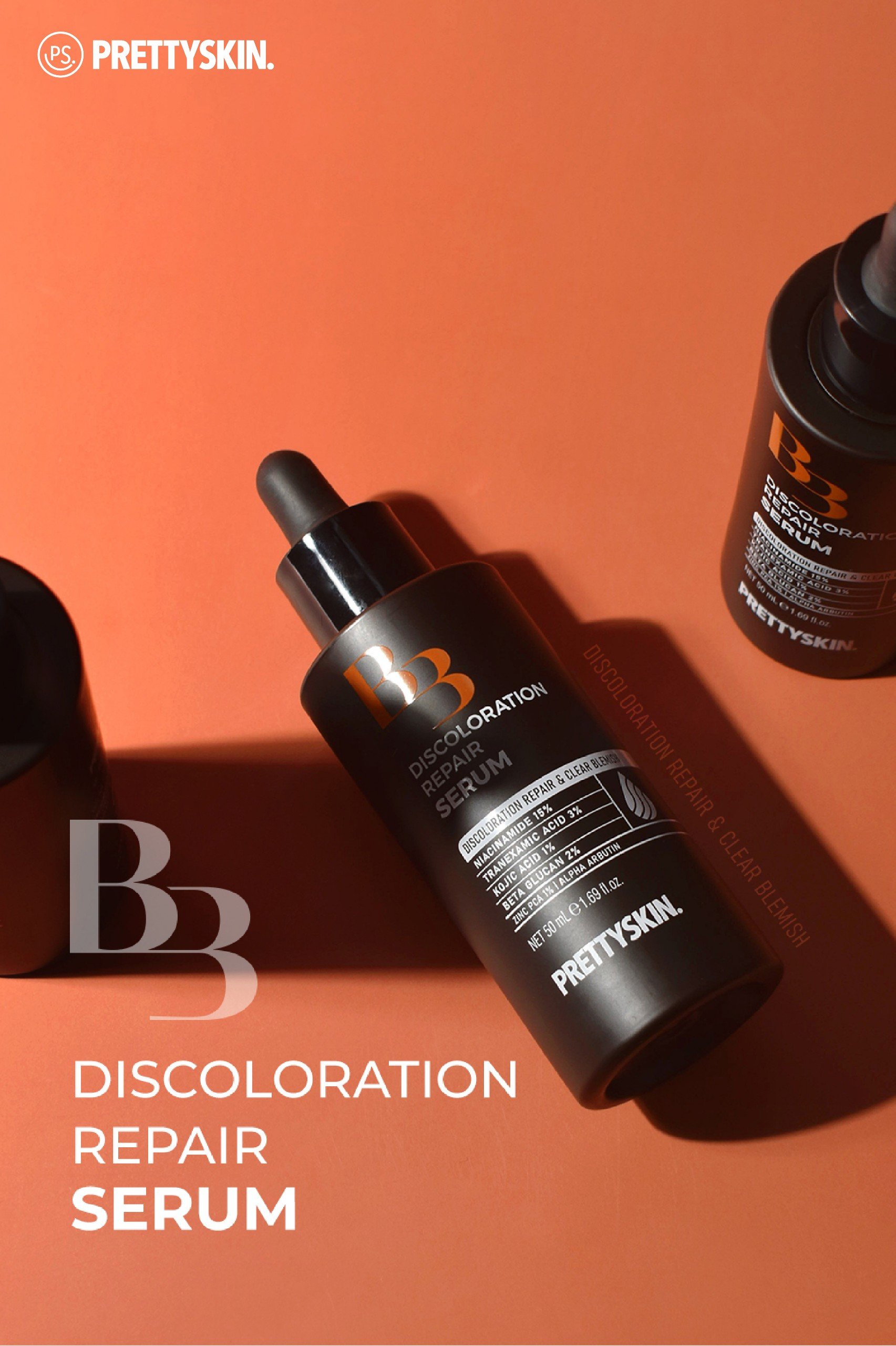 Serum xóa mờ thâm nám, ngừa lão hóa, cấp ẩm và mềm da Pretty Skin B3 Discoloration Repair 50ml