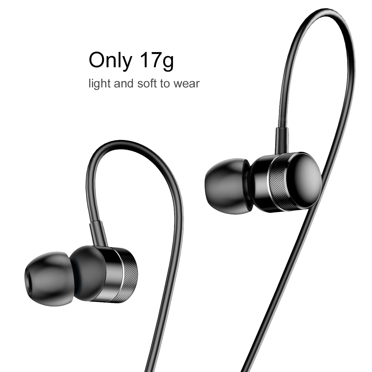 Tai nghe thể thao in-Ear Baseus Encok H04 Wear Steadily (Wired Earphone with Mic Stereo Headset Earbuds Earpiece) - Hàng Chính Hãng