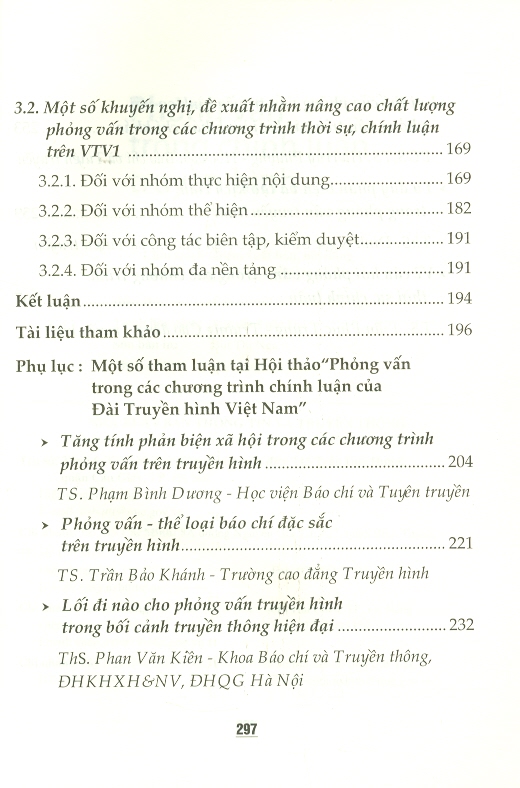 Phỏng Vấn Trong Chính Luận Truyền Hình