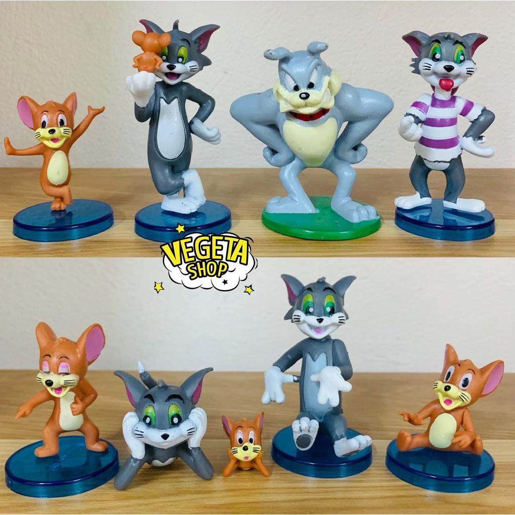 Mô Hình Tom và Jerry - Nhân Vật Hoạt Hình Tom and Jerry - Mèo Tom Chuột Jerry Chó Spike - Cao 2~8cm