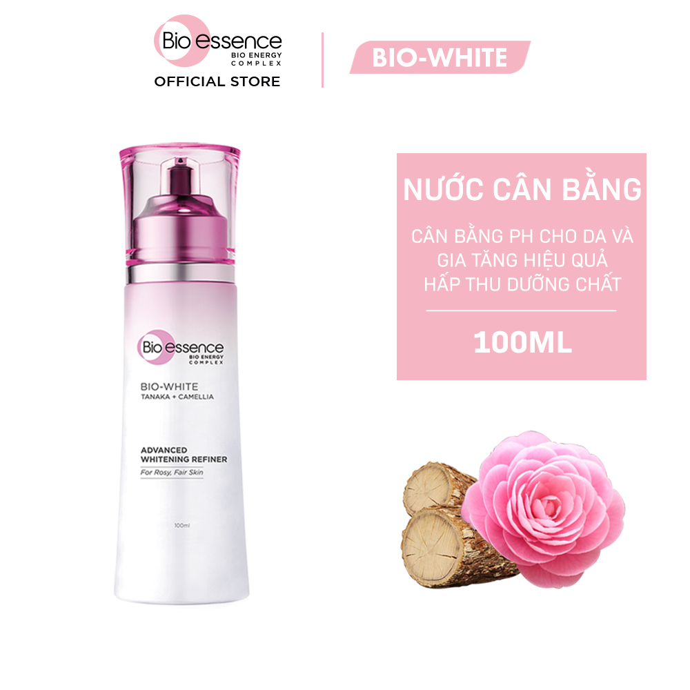 Nước Cân Bằng Dưỡng Trắng Chuyên Sâu Bio-Essecce-Bio White Chiết Xuất Tanaka Và Camellia 100ml