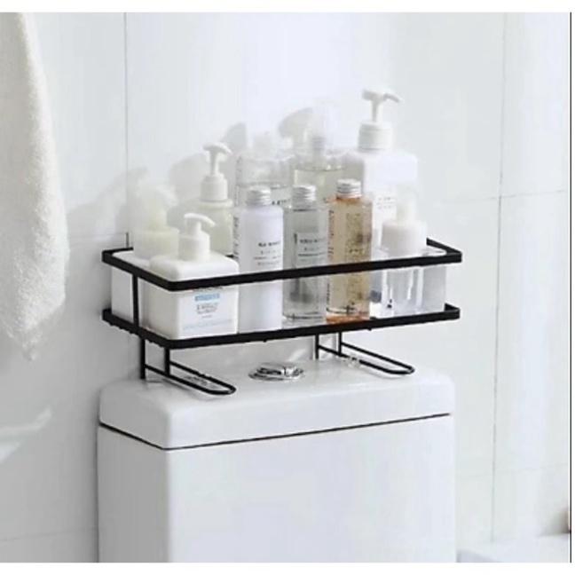 Kệ sắt để đồ trên nắp bồn cầu có chân gác bồn vệ sinh thông minh