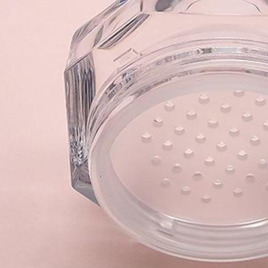 Capacity 8 ML 0.28 OZ Empty Reusable Plastic Loose Powder Compact Container DIY Makeup Powder Case with Sponge Powder Puff,and Sifter