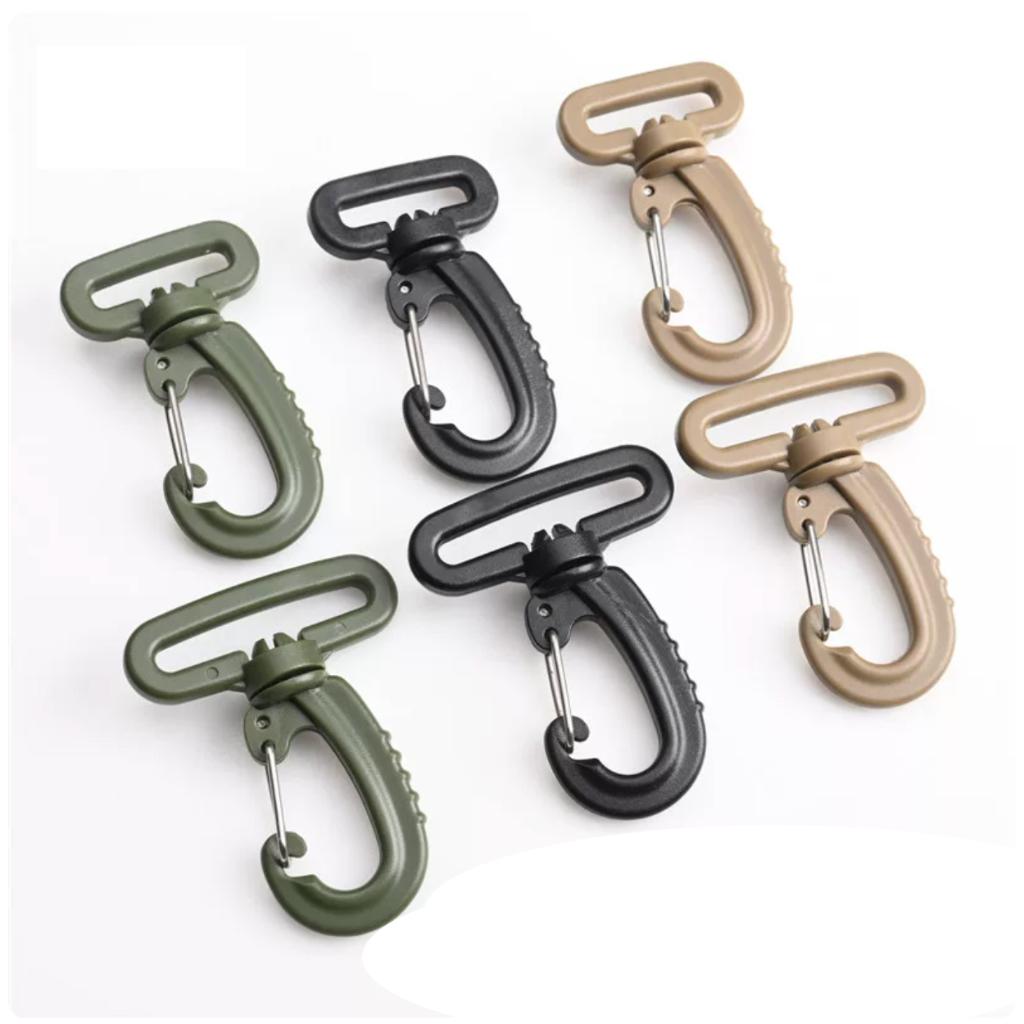Móc khóa nhựa dày đa năng xoay 360 độ_móc cài túi tactical - bản 3.8cm