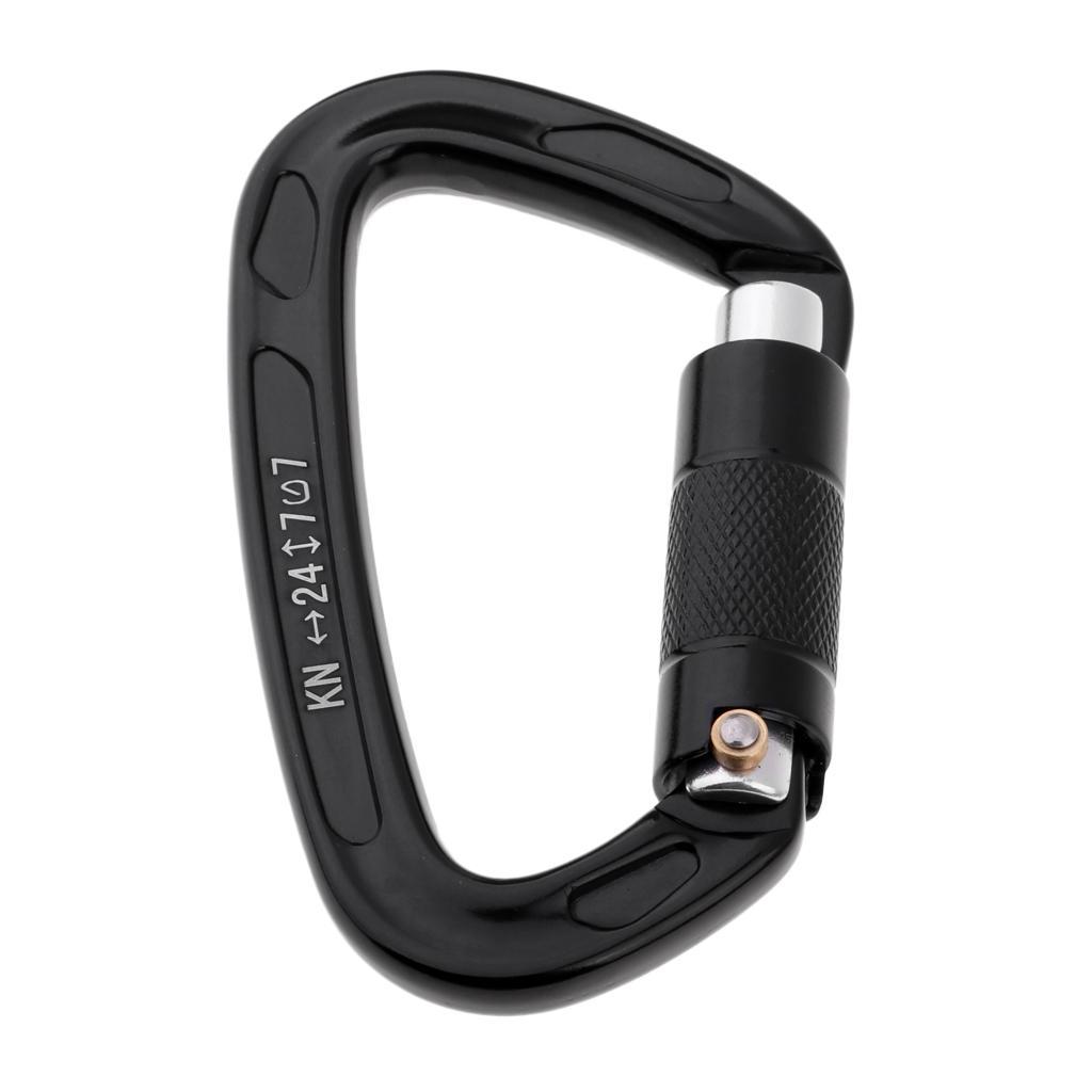 2Pcs Screwgate Auto Locking Carabiner for Hammock Camping Hiking Outdoor