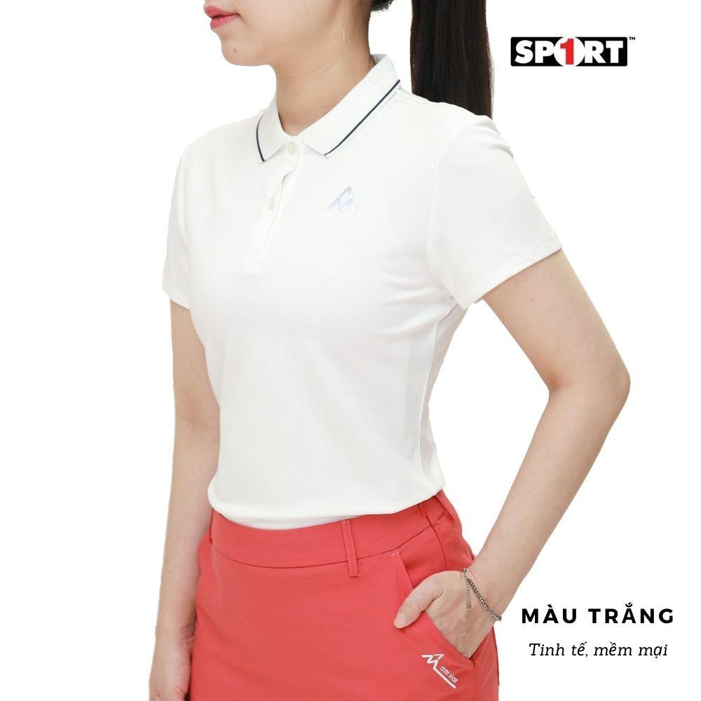 Áo Polo Nữ ngắn tay AM SPORT1 PLW212 có cổ bo dệt, chất liệu Coolmax nhẹ mát, thoáng khí, nhanh khô, không bai xù