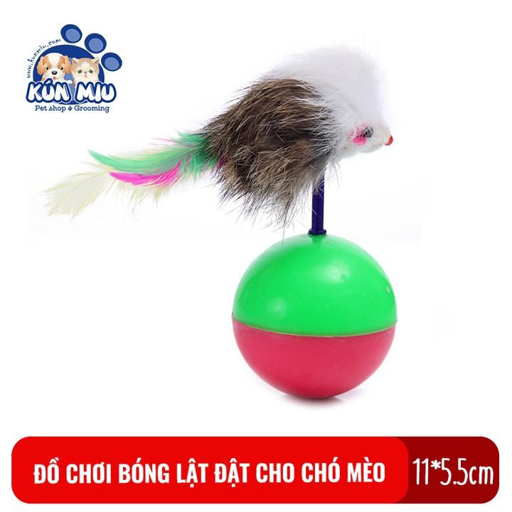 Đồ chơi bóng lật đật cho mèo chất liệu nhựa PP an toàn, màu sắc hấp dẫn