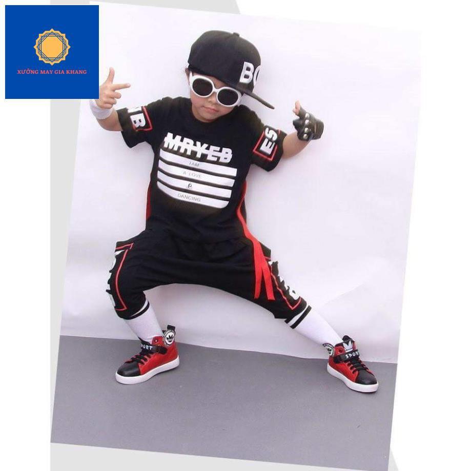 Đồ bộ quần áo thun bé trai, bé gái, kiểu HipHop - Xưởng may - Gia Khang