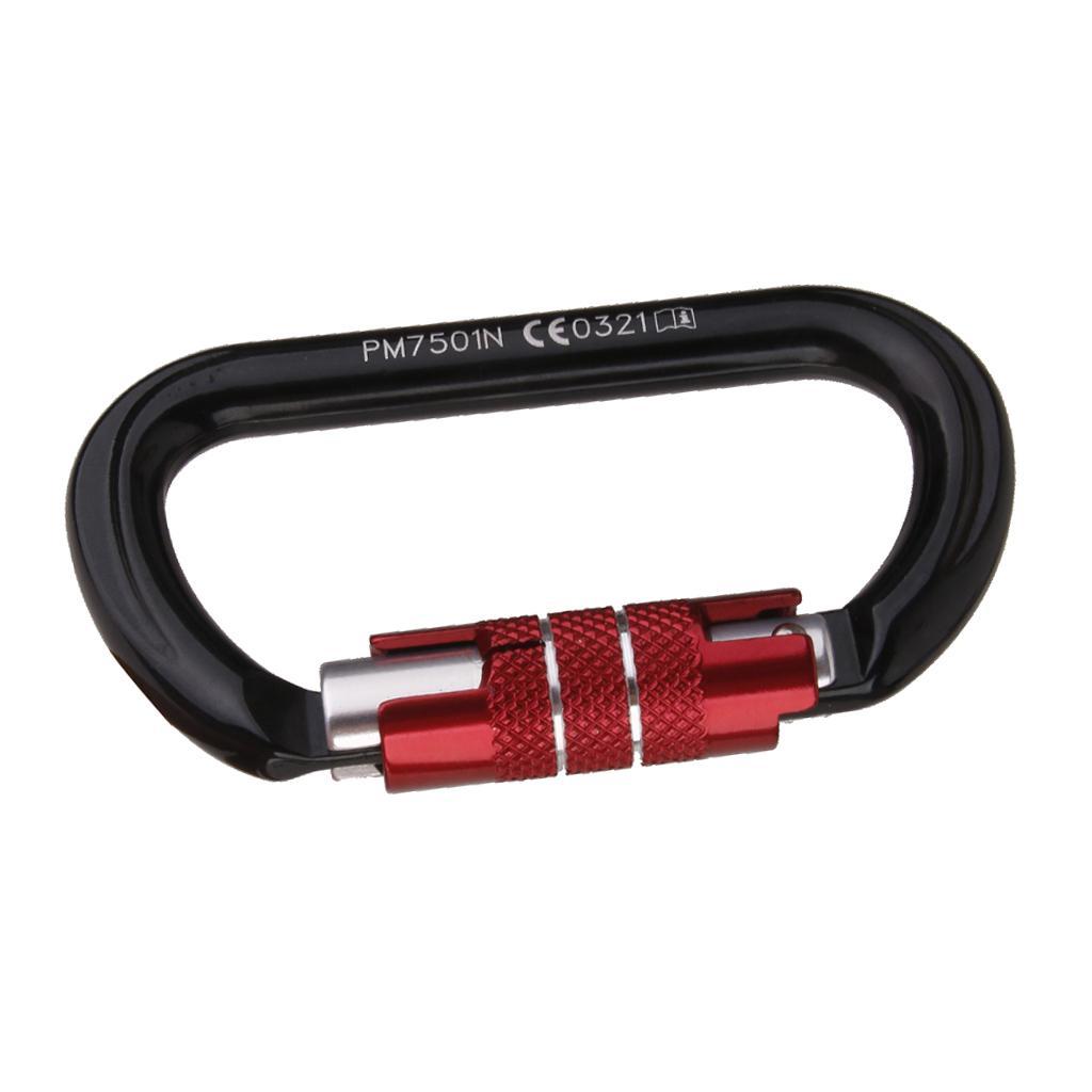 24KN Mountaineering Climbing O Shape Self-locking Aluminum Carabiner