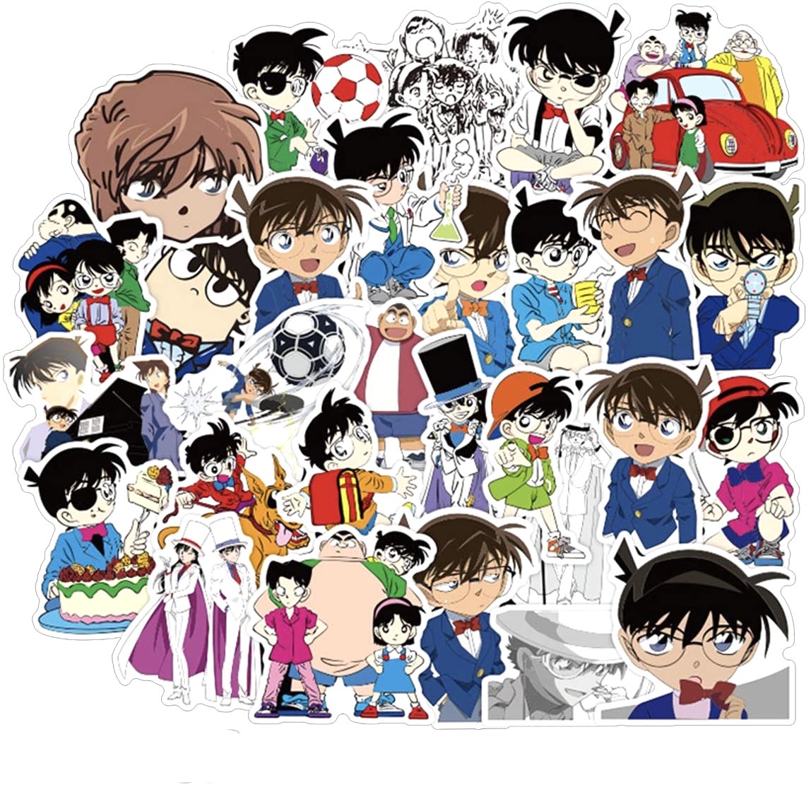 Sticker CONAN set 30 ảnh có ép lụa