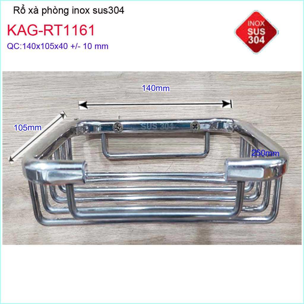 Rổ đựng xà bông inox SUS304, rổ xà phòng KAG-RT1161
