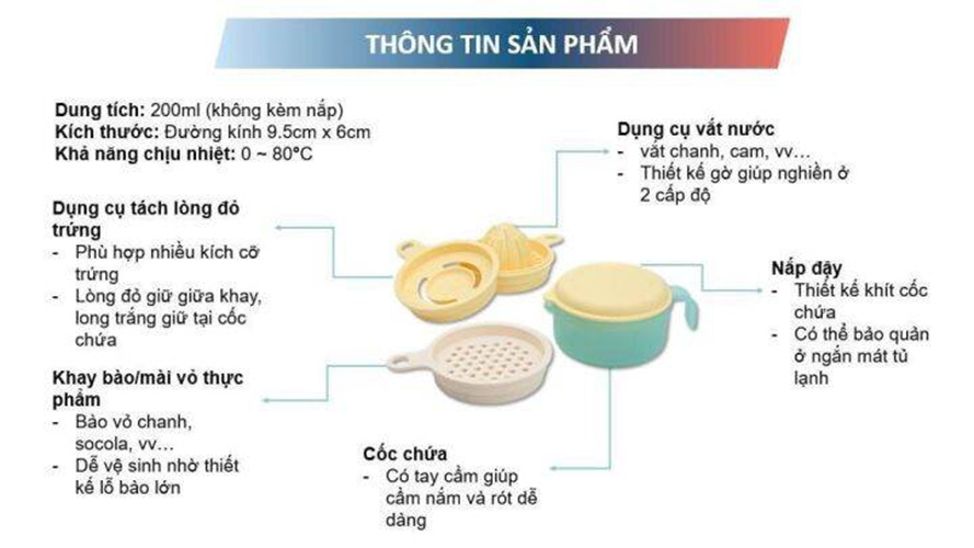 Bộ dụng cụ đa năng Cook's Maid 4 món TUPPERWARE CHÍNH HÃNG