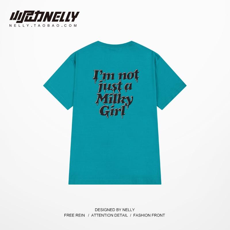 Áo Phông Nelly Heybig Mùa Hè Phong Cách Hàn Quốc Tay Ngắn cổ tròn dành cho nam và nữ